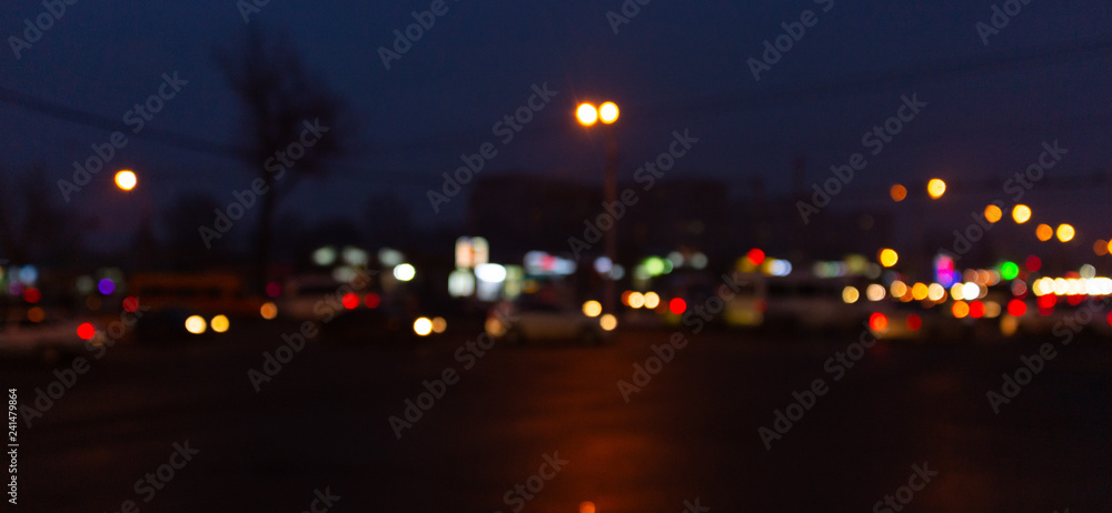 Fototapeta premium abstract bokeh background on the road