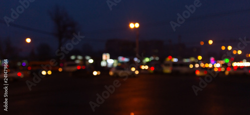abstract bokeh background on the road © donikz