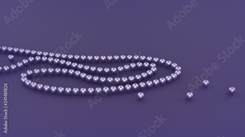 Purple Pearl necklace. Ultra violet color of the year