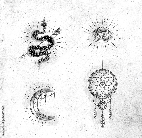 Magic and mystic signs dreamcatcher