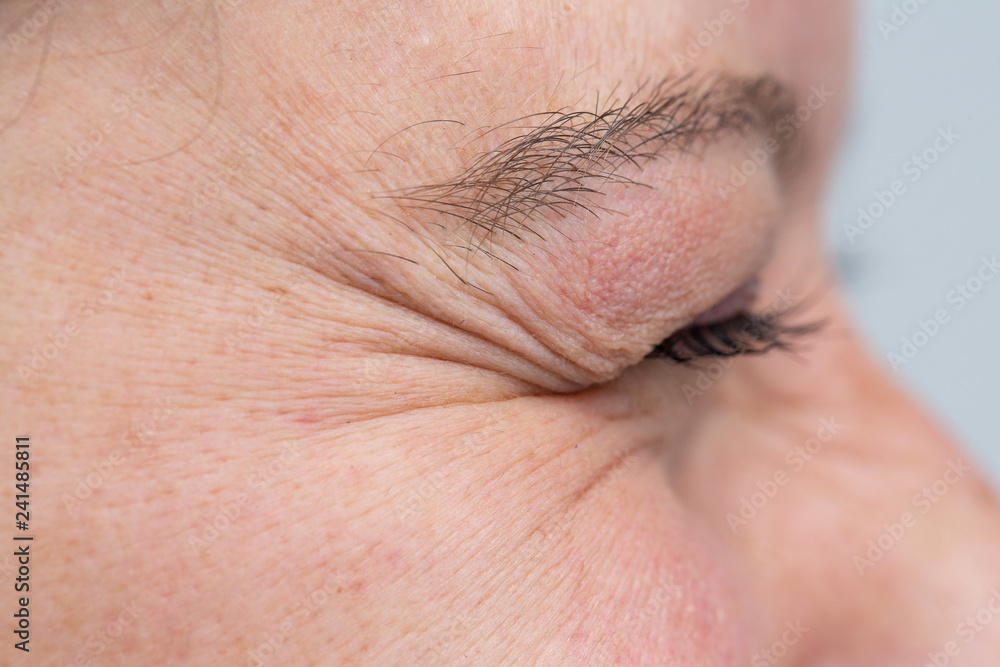 Closeup shot of elderly woman's face Closeup shot of elderly woman's face