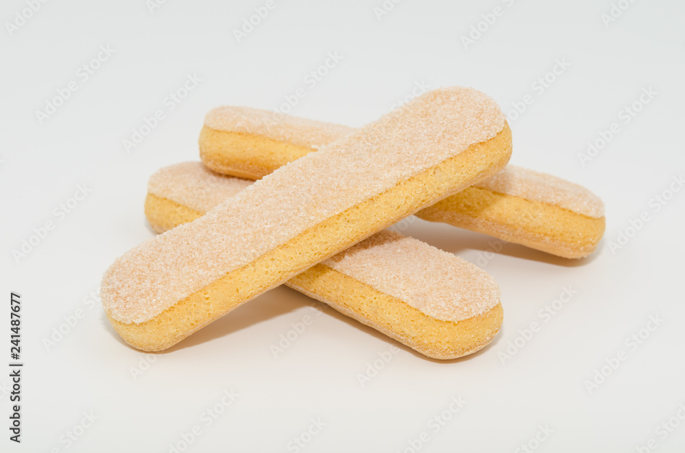 Konkret Kantine Mus Ladyfingers. Boudoirs - french biscuits. Biscotti savoiardi Stock-foto |  Adobe Stock