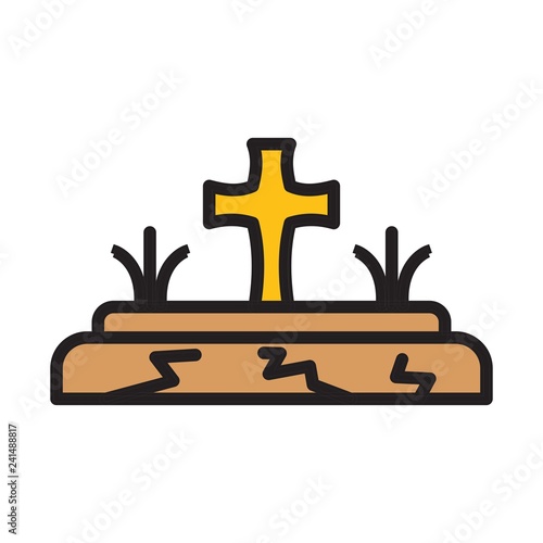 vector grave icon