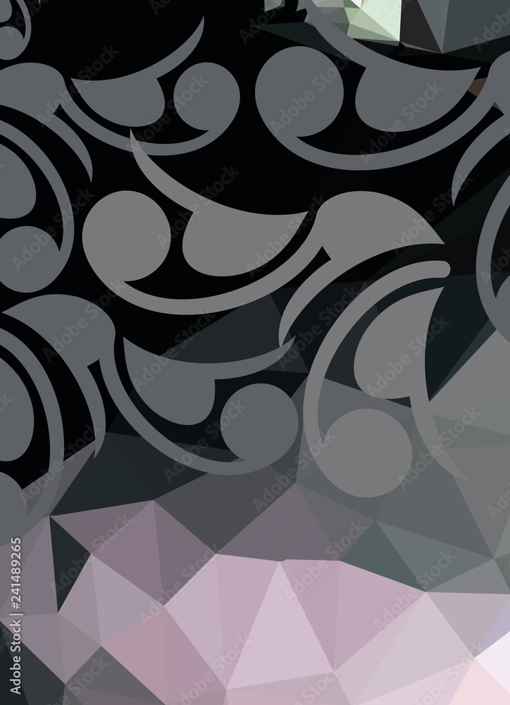 Fototapeta premium Abstract modern background with floral elements