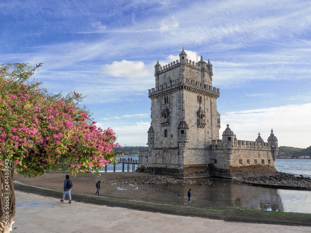 Obraz premium Lisbon - Portugal, Belem Tower on the river Tagus, Unesco heritage