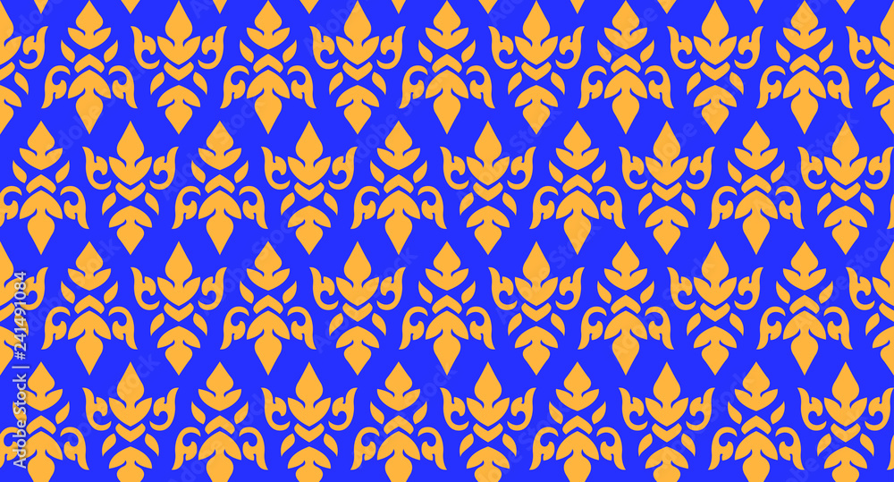 Thai flower traditional concept design seamless pattern background