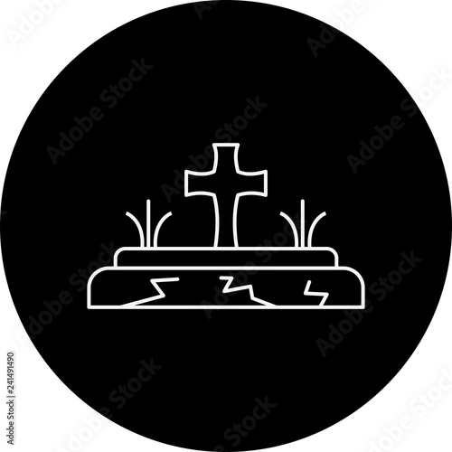 vector grave icon