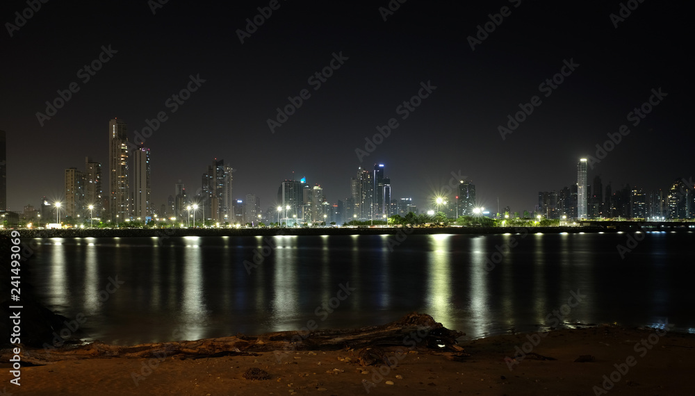Panama City night skyline