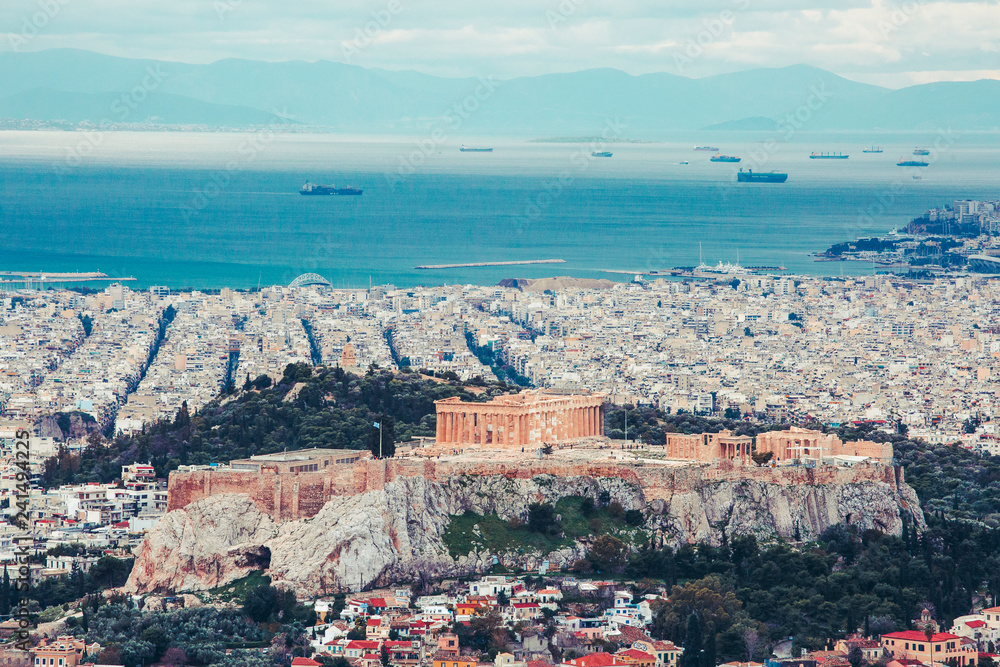 Athens Industrial City Background	