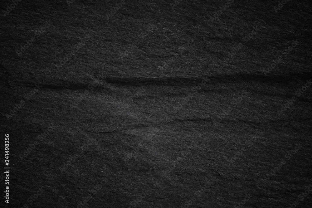 Fototapeta premium Dark grey black slate background or natural stone texture.