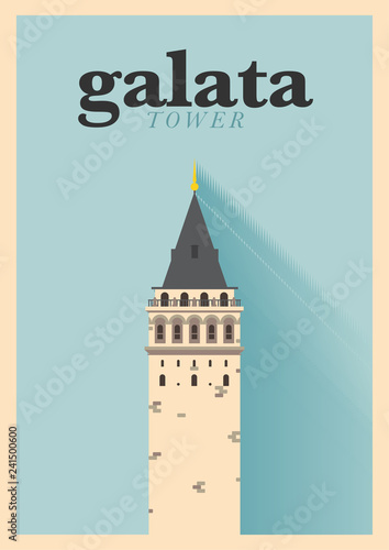 Galata Tower, Istanbul Poster Design