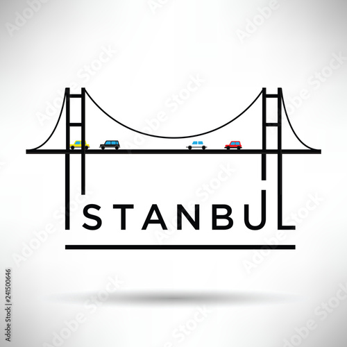 Istanbul Bridge Icon Design