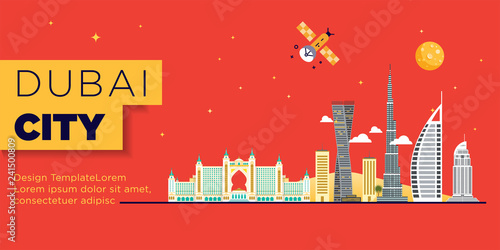 Dubai Skyline Web Page Banner Design