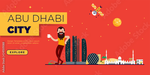 Abu Dhabi Skyline Web Page Banner Design