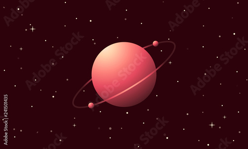 Planet in Space vector