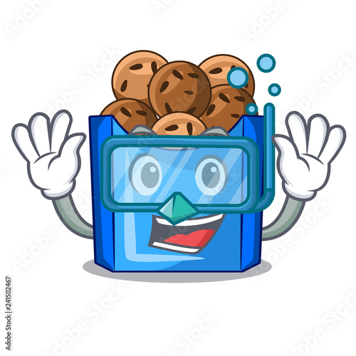 Diving falafel in fried on teflon cartoon