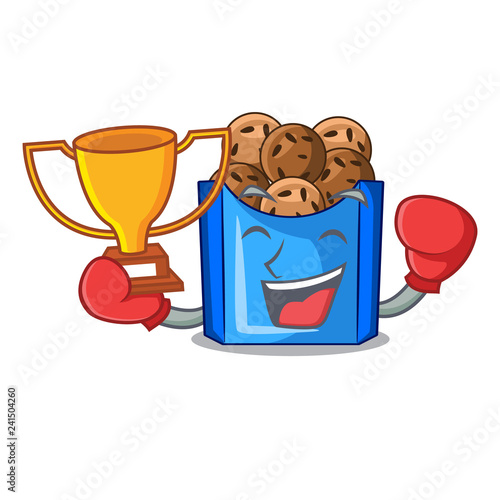 Boxing winner fried falafel served at the mascot