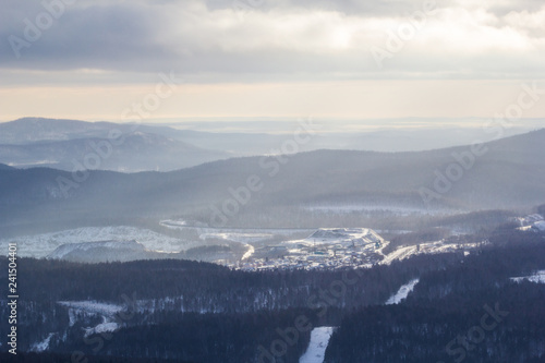 snowy landscape in the mountains