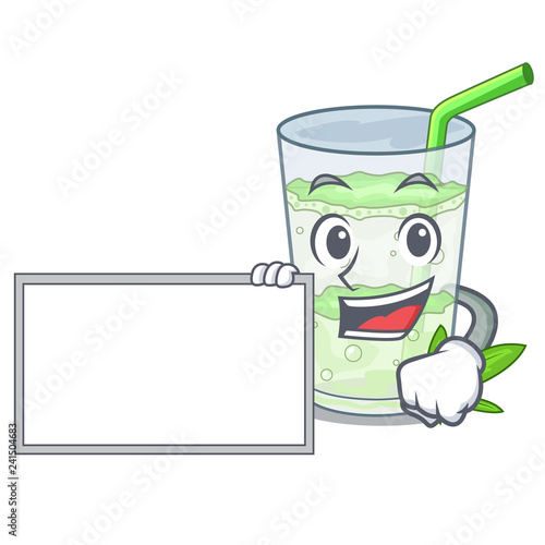 With board fresh lassi bhang in glas cartoon