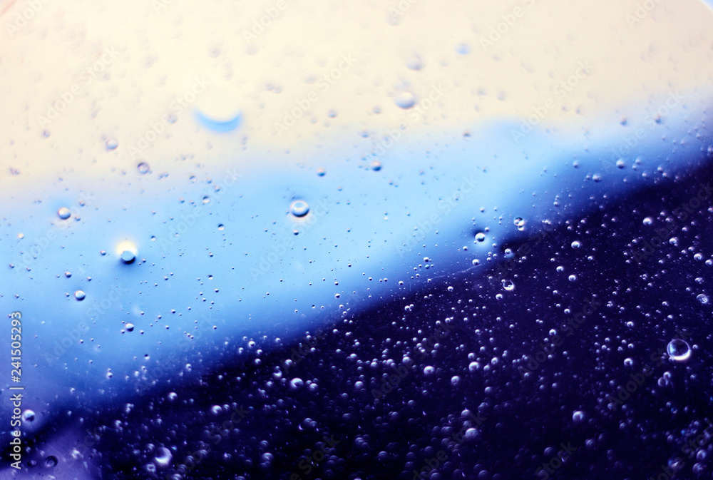 Beautiful abstract background, mixed drops and water and oil Beautiful abstract background, mixed drops and water and oil