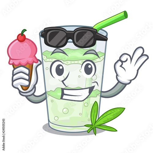 With ice cream Lassi juice bhang in botlo character