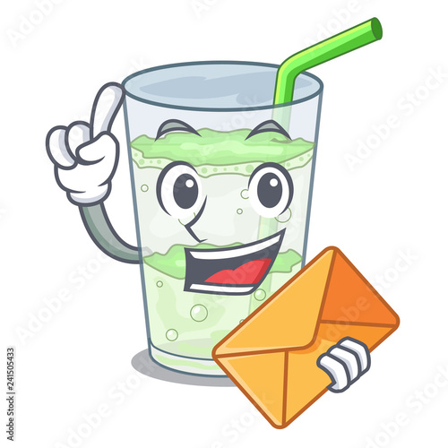With envelope Lassi juice bhang in botlo character