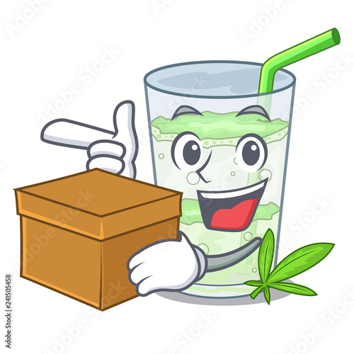 With box Lassi juice bhang in botlo character
