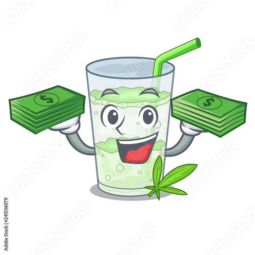 With money bag water lassi bhang in character cup