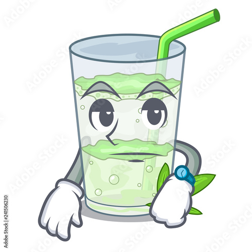 Waiting juice lassi bhang isolated on mascot