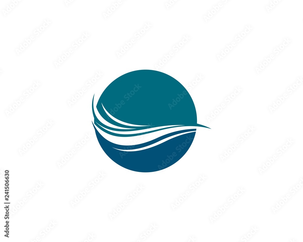 Water wave logo illustration Water wave logo illustration