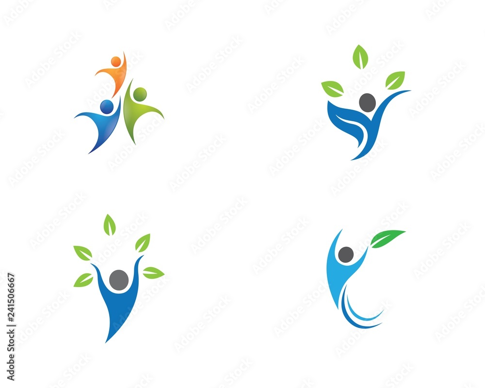 Fototapeta premium Healthy life logo template vector icon illustration