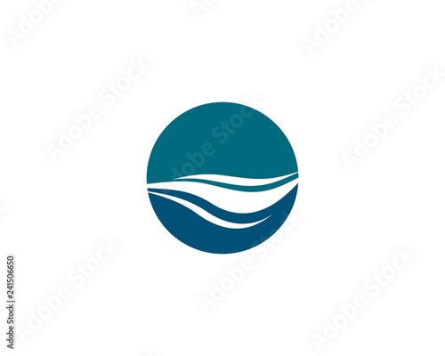 Water wave logo illustration