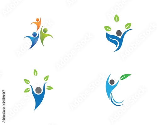 Healthy life logo template vector icon illustration