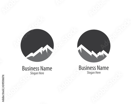 Mountain logo template vector icon illustration