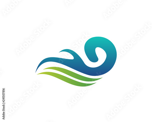 Cloud wind beach vacation logo