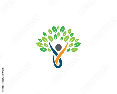 Healthy life logo template vector icon illustration