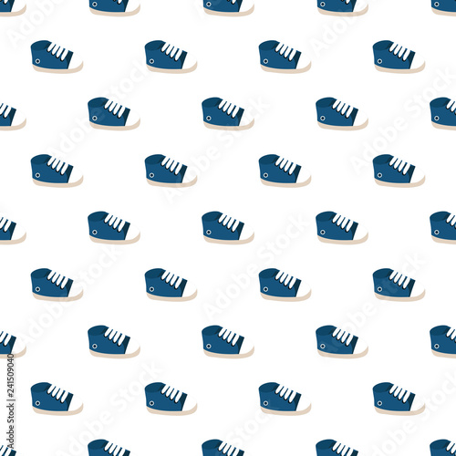 Vector seamless pattern of baby sneakers. Baby shoes seamless p
