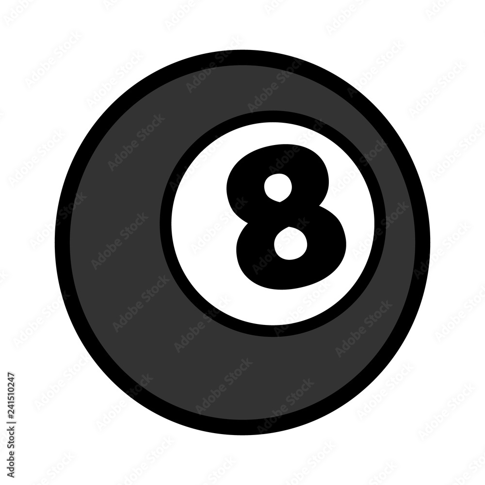 Cartoon Eight Ball Icon Cartoon Eight Ball Icon