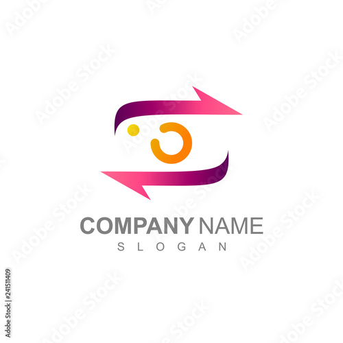 Free Download Camera With Arrow Logo Template, Hobby And Photography Icons - GFXLoad