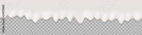 Seamless pattern. Milk splash background. Milk liquid cream text photo