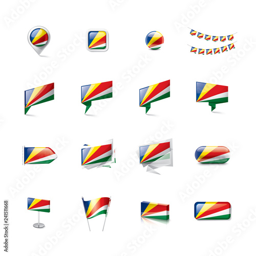 Seychelles flag, vector illustration on a white background © butenkow