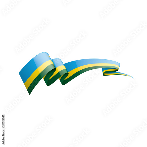 Rwanda flag, vector illustration on a white background