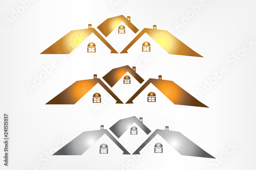 Set of luxury houses logo