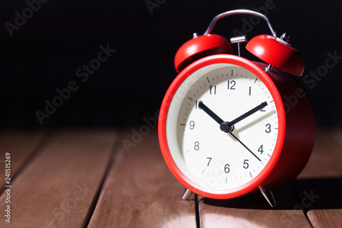 Clock on table