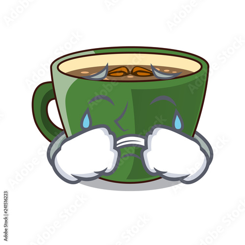 Crying Indian masala tea in cartoon cup