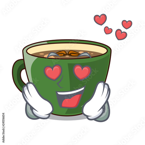 In love Indian masala tea in cartoon cup