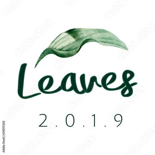 Leaves 2019 logo design vector