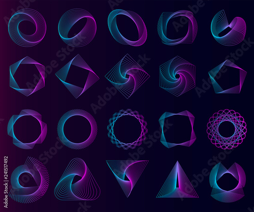 Abstract geometric elements set vector