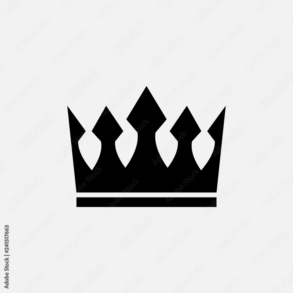 Black single royal crown vector Black single royal crown vector