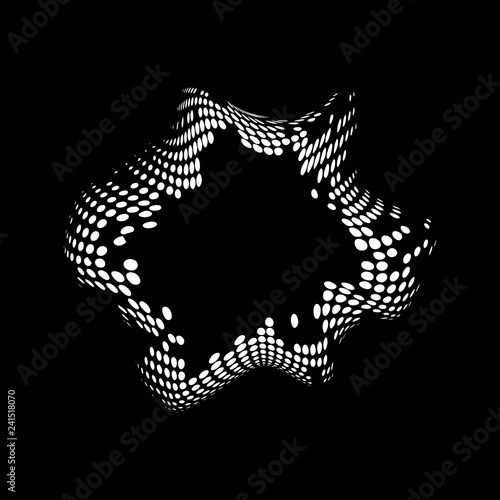 Black and white vintage halftone badge vector